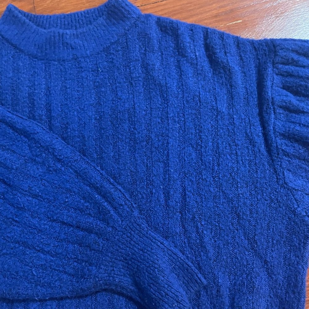 Pull & Bear Royal Blue Cropped Sweater